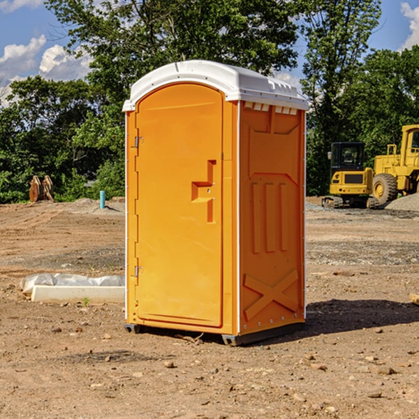 can i customize the exterior of the porta potties with my event logo or branding in Follett